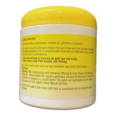 Jamaican Mango & Lime Locking crème wax, Moringa seed oil (155g) - image 8 | OMOWEST AFRO INTERCONTINENTAL SHOP | KulturCart
