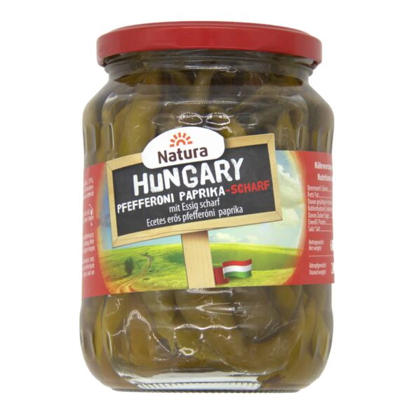Natura Hungary Paprika – Scharf mit Essig scharf 720ml - image 1 | Damas Markt