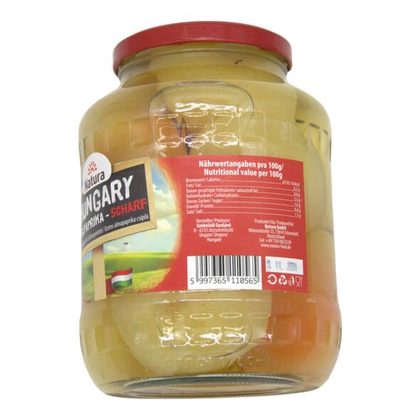 Natura Hungary Apfelpaprika – Scharf in saurem Aufgus mit Süßungsmittel 1700ml - image 3 | Damas Markt | KulturCart