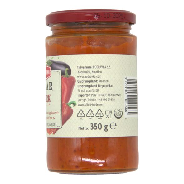 Podravka Ajvar Ljuti | Ajvar scharf – Gemüsezubereitung, pasteurisiert 350g - image 6 | Damas Markt | KulturCart