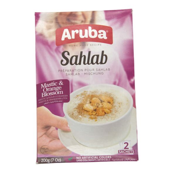 Aruba Sahlab | Sahlab – Mischung – Mastic & Orange Blossom | Mastix & Orangenbluten (2 Sachets) 200g - image 1 | Damas Markt | KulturCart