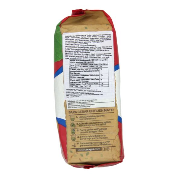 Taragüi Yerba Mate Elaborada Con Palo | Yerba Mate Regular Blend 500g - image 4 | Damas Markt