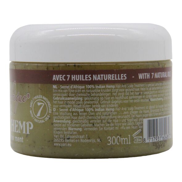 Secret d'Afrique 100% Indian Hemp Hair & Scalp Treatment (300ml) - image 3 | Afro Family Shop | KulturCart