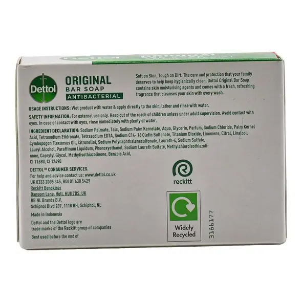 Dettol Original Bar Soap Antibacterial Twin Pack (1pc) (100g) - image 7 | Momjays Afro Markt