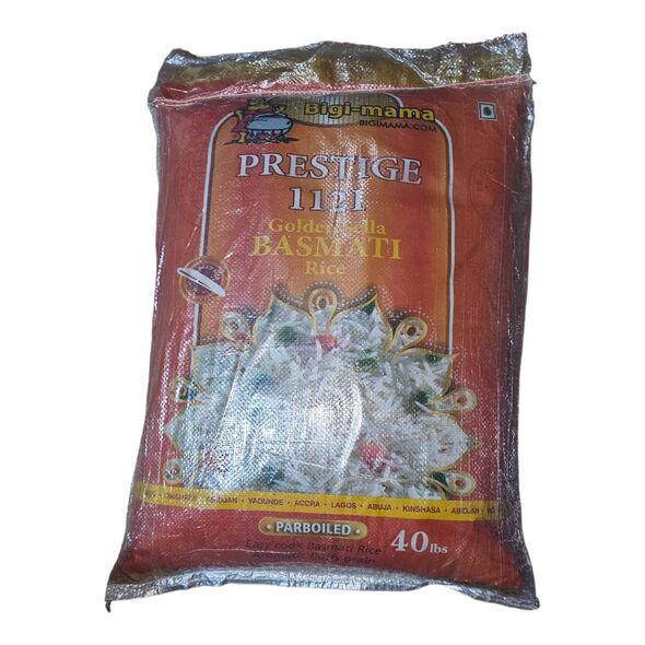 Bigi-mama Prestige 1121 Golden Sella Basmati Rice (40lbs) - image 1 | Momjays Afro Markt | KulturCart