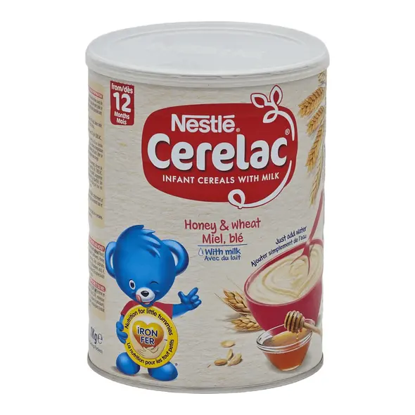 Nestle cerelac infant cereals with milk honey & wheat miel, ble (1kg) - image 2 | OMOWEST AFRO INTERCONTINENTAL SHOP | KulturCart