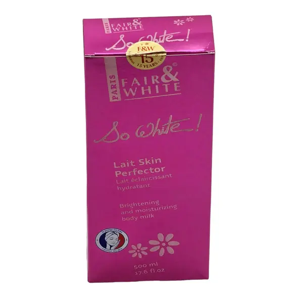 Fair & White Lait Skin Perfector Brightening and Moisturizing Body Milk (500ml) - image 8 | Afro Family Shop