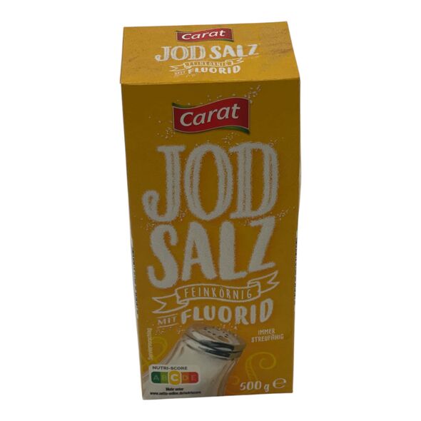 Carat Jod Salz feinkörnig mit Fluorid (500g) - image 2 | Afro Center & Afro Cut Krefeld