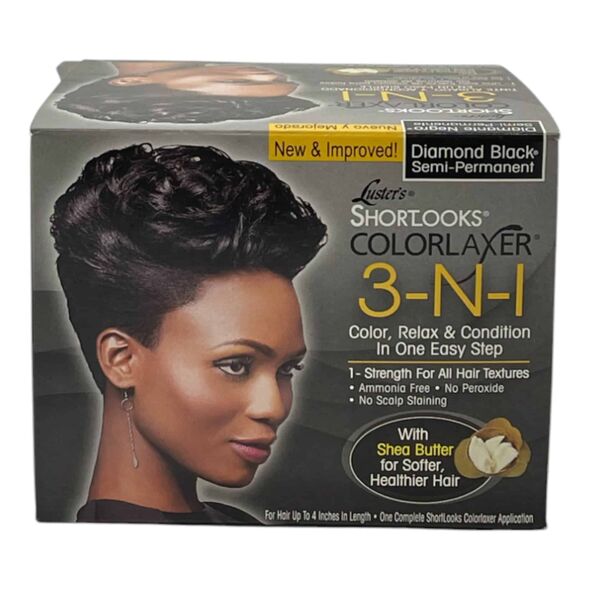 Luster's Shortlooks ColorLaxer 3-N-1 with Shea Butter Semi-Perm (DIAMOND BLACK) - image 1 | Afro Center & Afro Cut Krefeld | KulturCart