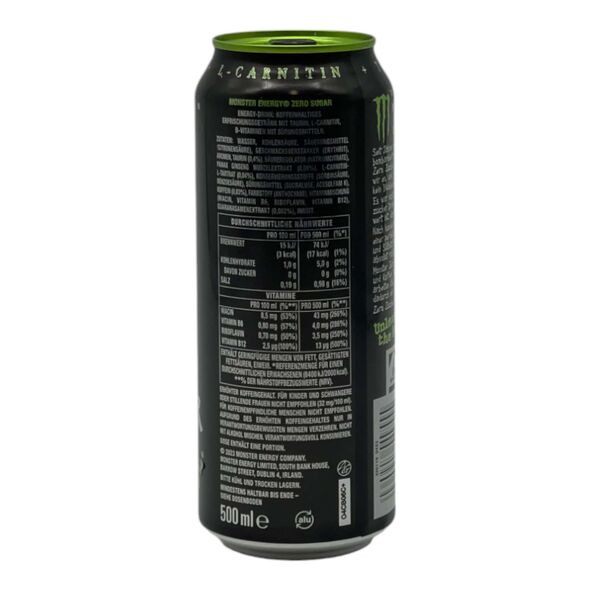 MONSTER ENERGY "ORIGINAL ZERO SUGAR" 500ml - image 2 | Afro Center & Afro Cut Krefeld