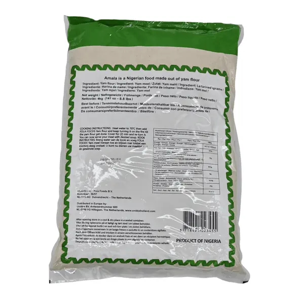 Fola foods authentic african food yam flour (elubo isu) (4kg) - image 7 | OMOWEST AFRO INTERCONTINENTAL SHOP | KulturCart