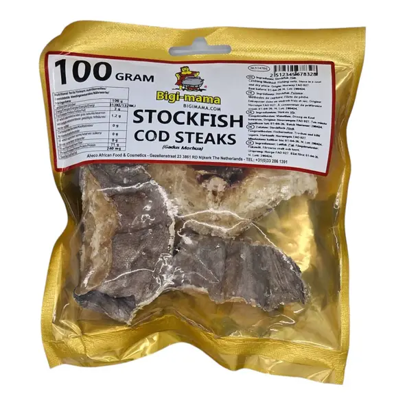 Bigi-mama Stockfish Cod Steaks (Gadus Morhua) (100g) - image 2 | Momjays Afro Markt | KulturCart